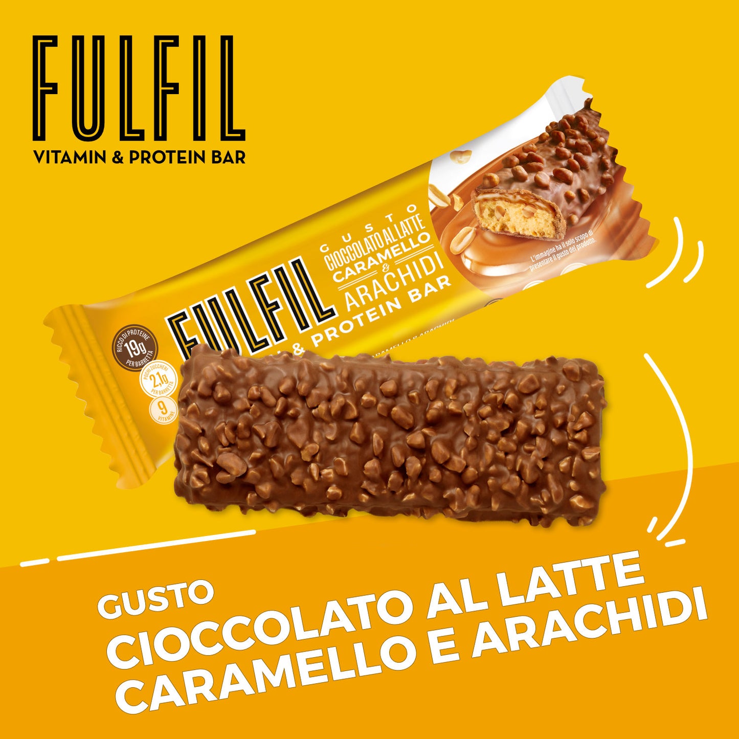Cioccolato al latte caramello e arachidi